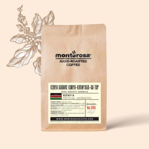 Monterosacaffe Kenya Kabare Konyu Kirinyaga AA Top specialty kávé csomagolásban